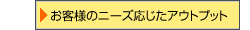 お客様のニーズに応じたアウトプット