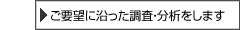 ご要望に沿った調査・分析をします